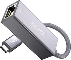 USB C Ethernet 2.5GbE adapteris, USB C į RJ45 2.5GbE LAN adapteris, 2500/1000Mbps Gigabitinio tinklo adapteris, skirtas "Thunderbolt 4/3", USB4, "MacOS", "Windows", "Linux", "Steam Deck", "Mac Mini", "Surface", NAS, serveriui
