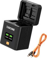 ZGCINE PS-E17 fotoaparato baterijos įkrovimo dėžutė LP-E17 - greitasis įkroviklis su USB-C PD greituoju įkrovimu, OLED ekranu, SD/TF/CFexpress lizdais - tinka EOS R50, R8, R10, RP, M6II, 750D, 850D