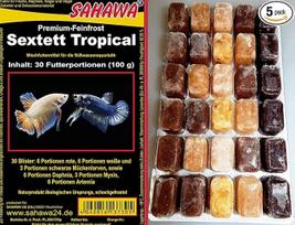 Žuvų maistas "Frost Food" "Tropical Sextet" 150 pašarų porcijų mišrus pašaras 5 x 100 g lizdinė plokštelė = 500 g = 1 pakuotė