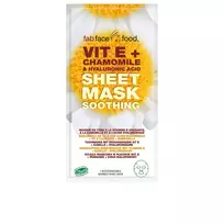 Universalūs kvepalai FAB FACE FOOD VIT E + CHAMOMILE & HYALURONIC ACID cloth mask 1 u