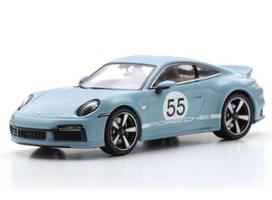 PRE-ORD3R Schuco Modeliukas 1/43 2022 Porsche 911 (992) Sport Classic #55, blue