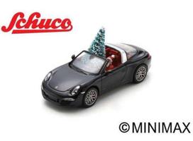 PRE-ORD3R Schuco Modeliukas 1/43 Porsche 911 (992) Carrera 4 GTS Targa Christmas 2023, black