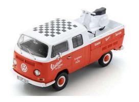 PRE-ORD3R Schuco Modeliukas 1/43 Volkswagen T2 DoKa Vintage Scooter Parts + Vespa GS, orange/white
