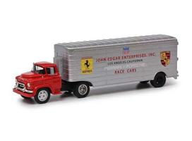 PRE-ORD3R Schuco Modeliukas 1/43 GMC 500 John Edgar Enterprices inc (without racing cars) *Resin series*, red/chrome
