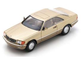PRE-ORD3R Schuco Modeliukas #S43U00098 1/43 1989 Mercedes Benz 560 SEC, gold/brown