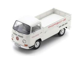 PRE-ORD3R Schuco Modeliukas 1/18 Volkswagen T2a *Pritsche/Pickup Porsche*, white/red