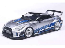 PRE-ORD3R Solido Modeliukas 1/43 2020 Nissan GT-R (R35) Liberty Walk Silhouette, silver/blue