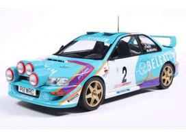 PRE-ORD3R Solido Modeliukas 1/18 1998 Subaru Impreza WRC99 #2 Mevius/Fortin, Ypres Westhoek (B), white/blue/purple