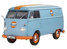 PRE-ORD3R Solido Modeliukas 1/18 2024 Volkswagen T1 Kool Kombi with trailer, *Gulf*, blue/orange