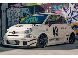 PRE-ORD3R Solido Modeliukas 1/18 2025 Fiat 500 Abarth Liberty Walk body kit, white