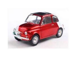 PRE-ORD3R Solido Modeliukas 1/18 1965 Fiat 500 *Tribute to Italia*, white/red (Bi color)