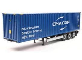 PRE-ORD3R Solido Modeliukas 1/24 Trailer with container *CMA/CGM*, blue/white