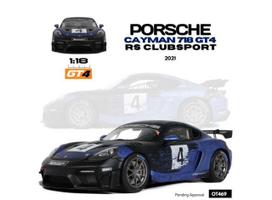 PRE-ORD3R OttOmobile Miniatures Modeliukas 1/18 2021 Porsche Cayman 718 GT4 RS Clubsport *Resin series*, blue
