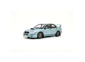 PRE-ORD3R OttOmobile Miniatures Modeliukas 1/18 2003 Subaru Impreza WRX Sti WR1 P.Solberg Edition *Resin series*, Ice Blue Metallic