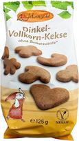 "Birkengold" viso grūdo speltų sausainiai, 125 g, be pridėtinio cukraus, 100 % saldinti europietišku ksilitoliu, veganiški, sveiki užkandžiai, be kviečių