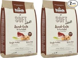 "Bosch" HPC "Soft Land" anties ir bulvių pusiau drėgnas ėdalas suaugusiems visų veislių šunims su vienu baltymu be grūdų 1 x 2,5 kg (2 vnt.)