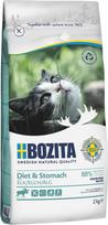 "Bozita Diet & Stomach Cat" sausas ėdalas su briedžiu - 2 kg - sausas ėdalas be grūdų jautrioms suaugusioms katėms - 34 % baltymų, 10 % riebalų - be cukraus ir GMO - lengvai virškinamas