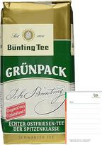 "Bünting Tea Green Pack", tikra aukščiausios klasės Rytų Fryzijos arbata, stipri juodoji arbata, nesupakuota, 500 g + "Ben's Garden" bloknotų rinkinys