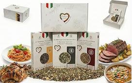 "Condiviso GIFT" gurmaniškų prieskonių rinkinys - 3 itališkų žolelių ir BBQ Rub prieskonių mišinio dovana moterims ir vyrams - kalėdinės dovanos ir gimtadienio dovana | 150g 100% pagaminta Italijoje