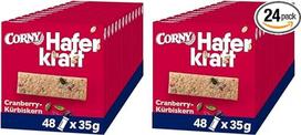 "Corny Oat Bar", spanguolių moliūgų sėklų, pilno grūdo ir veganiškas, 48 x 35 g (2 vnt.)