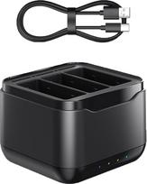 "GoPro Hero 13 Black" akumuliatoriaus įkroviklis su C tipo kabeliu ir "Micro SD" kortelės saugykla, 3 kanalai, daugiafunkcinė įkrovimo dėžutė, skirta veiksmo kamerų priedams