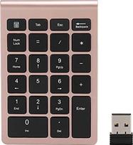 "Goshyda" belaidės skaičių klaviatūros, 22 klavišų nešiojamoji USB 2.4G skaičių klaviatūra su imtuvu, finansų apskaitos klaviatūra nešiojamajam kompiuteriui, kompiuteriui, nešiojamajam kompiuteriui (rožinis auksas)