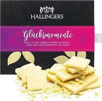"Hallingers Glücksmomente" - baltasis šokoladas su mango ir vanile - rankų darbo, be alkoholio (dėžutė) - dovana vasarą ir puiki dovana kepsniams | jubiliejiniai sveikinimai Naujiems namams