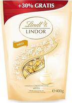 "Lindt Lindor" baltojo šokolado rutuliukai | 400 g | Apie 30 baltojo šokolado rutuliukų su minkštu tirpstančiu įdaru | Šokoladinė dovana | Šokoladinė dovana