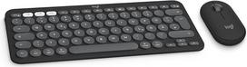 "Logitech Pebble 2 Combo" - prancūziškas AZERTY išdėstymas, grafitinis tonas