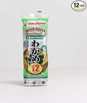 "Marukome" momentinės Miso sriubos pastos paketėliai su Wakame 12 x 18 g (3 vnt.)