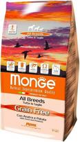 "Monge Grain Free All Breeds" - sausas maistas šunims su antiena ir bulvėmis - 12 kg