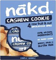 "Nakd" anakardžių riešutų batonėlis "Nakd Cashew Cookie Raw Fruit & Nut Wholefood Bar", 4 x 35 g