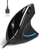 "Perixx" PERIMICE-513 Laidinė ergonominė vertikali pelė - 1000/1600 DPI - dešiniarankė - rekomenduojama RSI naudotojui