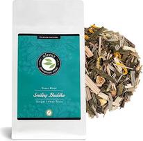 "Smiling Buddha" žalioji arbata "Loose Ginger Lemon", aromatizuota arbata su citrinžolėmis, apie 40 puodelių, 100 g alveus