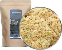 1 x 125 g ryžių krekeris Risotto Jūros dumbliai su dumblių lapais Jūros dumblių užkandis Vegetariškas veganiškas Be laktozės Be glitimo