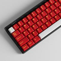 160 klavišų dvigubų klavišų dangtelių rinkinys "Cherry Profile Red", skirtas 61/64/87/104/108 "Cherry Mx Switch" mechaninei klaviatūrai
