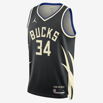 Jordan Dri-FIT NBA Milwaukee Bucks Statement Edition Swingman Tank krepšinio marškinėliai - Dydis M (DO9533-010 Marškinėliai)