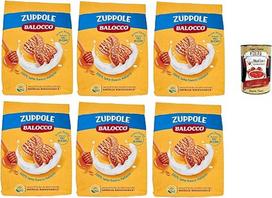 Balocco Zuppole Biscotti con latte italiano, sausainiai su itališku pienu, sausainiai 100% itališki sausainiai, 6 x 700 g + Italian Gourmet polpa 400 g