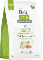 BRIT Care Dog Sustainable Adult Medium Breed Chicken & Insect - sausas maistas šunims - 3 kg