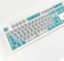 Crystal Clear Keycaps MDA profilis 123 klavišų baltas skaidrus pasirinktinis klaviatūros kristalų keramikos rinkinys PC blizgus klavišų dangteliai mechaninėms klaviatūroms