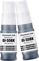 GI-55 GI-55BK rašalas, suderinamas su "Canon Maxify GX1050 GX2050" spausdintuvu, 2 juodos spalvos pakuotės (juoda x 2)