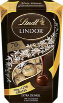 Lindt Lindor šokolado rutuliukai 70 % | 375 g | 28 rutuliukai Tamsaus šokolado su 70 % kakavos ir tamsiu tirpstančiu įdaru | Šokoladinė dovana | Šokoladinė dovana