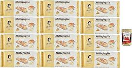 Matilde Vicenzi millefoglie užkandis alla crema pasticcera, sluoksniuotos tešlos kepiniai, traškūs ir švelnūs, užkandis su pudingo kremo įdaru, 12 x 125 g + itališka gurmaniška polpa 400 g