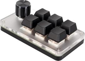 Mechaninė klaviatūra, žaidimų klaviatūra su mygtuku, ergonomiška "Plug and Play DIY" programuojama žaidimų klaviatūra, palaiko "Vista", "OS X" sistemą staliniam kompiuteriui (6 klavišai su 1