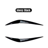 2 vnt. Žibintų antakiai vokeliai BMW F20 F21 1 serijai 116D 118I 120I 120D M140I 2015-2018 m. Priekinio žibinto vokelio dangtelis Glossy Black