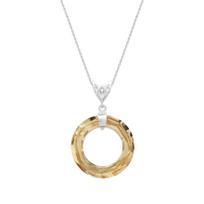 Kaklo papuošalas moterims DiamondSky "Cosmic Ring (Golden Shadow)" su Swarovski kristalais, Golden