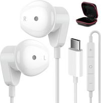 USB-C ausinės su mikrofonu, laidinės