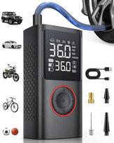 Belaidis padangų kompresorius automobiliui ir dviračiui, juodas, 150 PSI