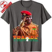 Burkina Faso- Ibrahim Traoré Thomas Sankara African President Unisex T-Shirt Summer Breathable Camisetas Nostalgia Tops S