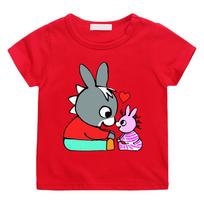 Lane Trotro 100% Medvilnės Animacinių filmų Marškinėliai Vaikams Berniukams Mergaitėms Trumpomis Rankovėmis Kvėpuojantys Kawaii Vaikams Aukštos Kokybės Apvalia Kaklo Marškinėliai Anime Marškinėliai 100 raudona